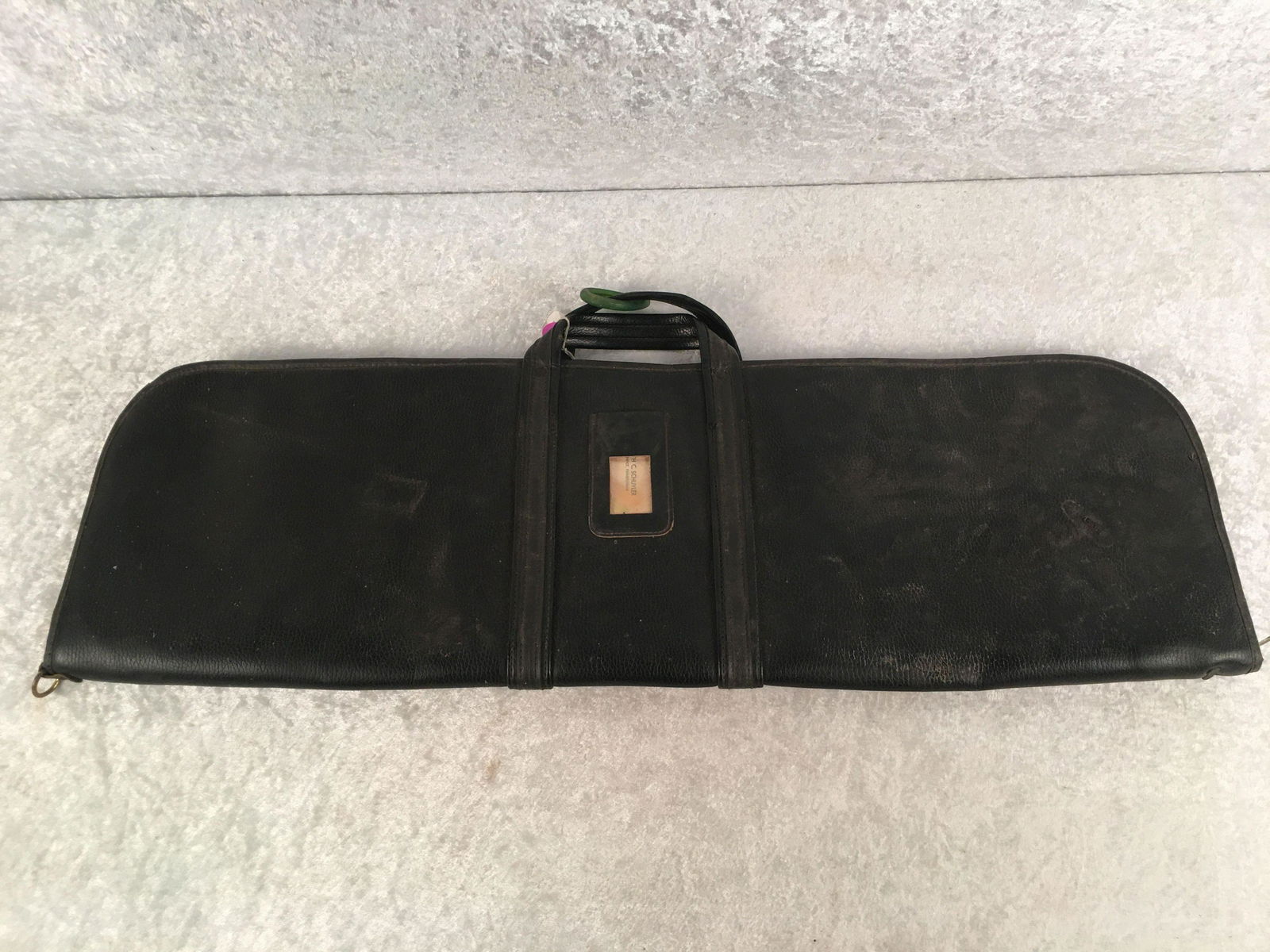 Ben Pearson Black Leather Take Down Bow Soft Case & (4): Ben Pearson Black Leather Take Down Bow Soft Case & (4) Long Bow Socks