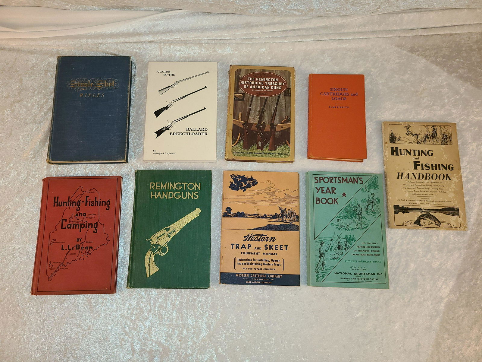 Group of Guns, Hunting & Outdoors Books. Remington: Group of Guns, Hunting & Outdoors Books. Remington Handguns By Karr, Remington Historical Treasury of American Guns, Single Shot Rifles By James J. Grant, Sixgun Cartridges and Loads, A Guide to the B