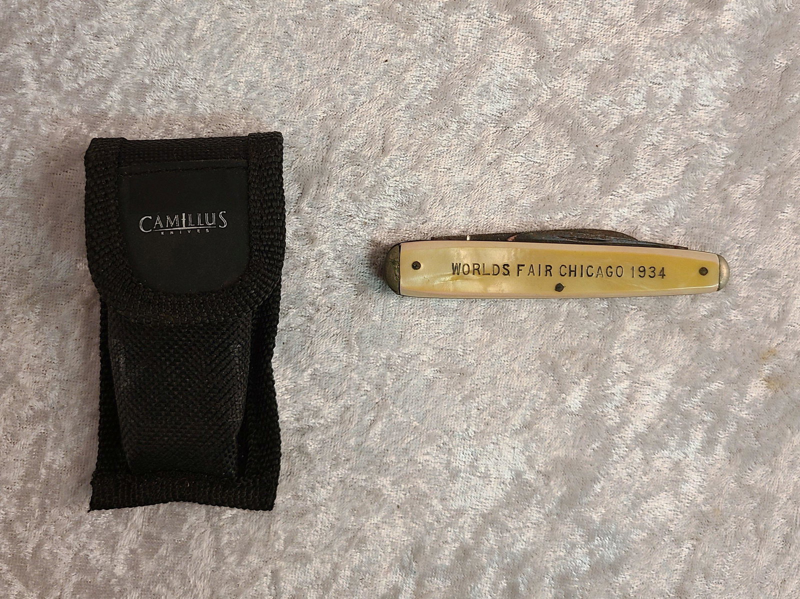 Camillus Multi-Tool with Case & Hibbard Spencer: Camillus Multi-Tool with Case & Hibbard Spencer Bartlett Co. Pocket Knife Worlds Fair 1935
