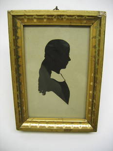 Silhouette of Mary Vernon c1920 Wildwood NJ: Frame Dimensions: 7.25'' x 5.5''