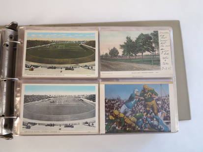 Album of 350+ Postcards, Football Stadiums & Fields: Postcard Album of 350+ Postcards of Football Stadiums and Athletic Fields.