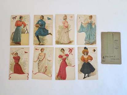 (2) Complete Sets Huld's Elegant Souvenir Postal Cards: 2 Complete Sets of Huld's Elegant Souvenir Postal Cards Series 1 & 2 With 2 Original Envelopes, Includes: Yale, Columbia, Pennsylvania, Vassar, Princeton, Harvard, Cornell, Chicago.