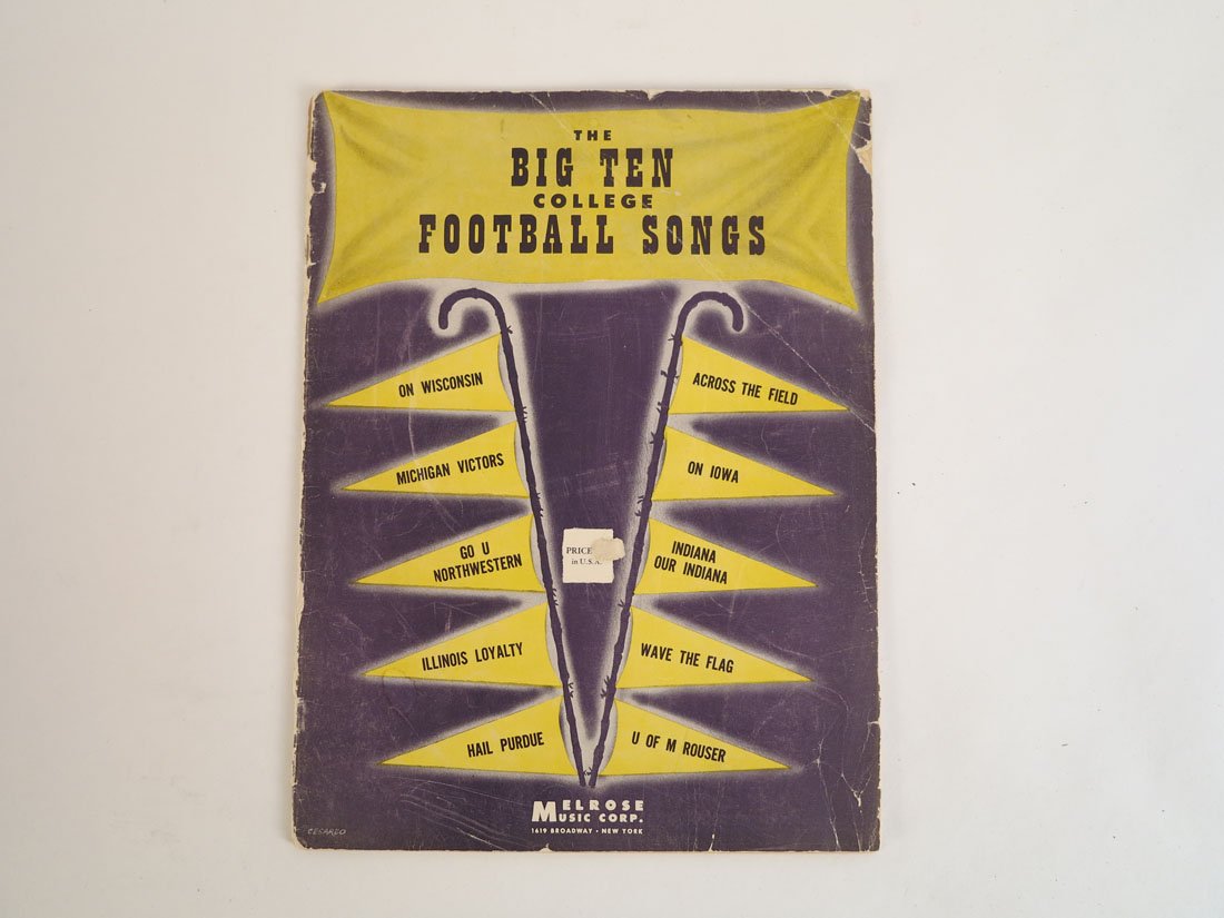 Big Ten College Football Songs Sheet Music 1945.: Big Ten College Football Songs Sheet Music 1945.
