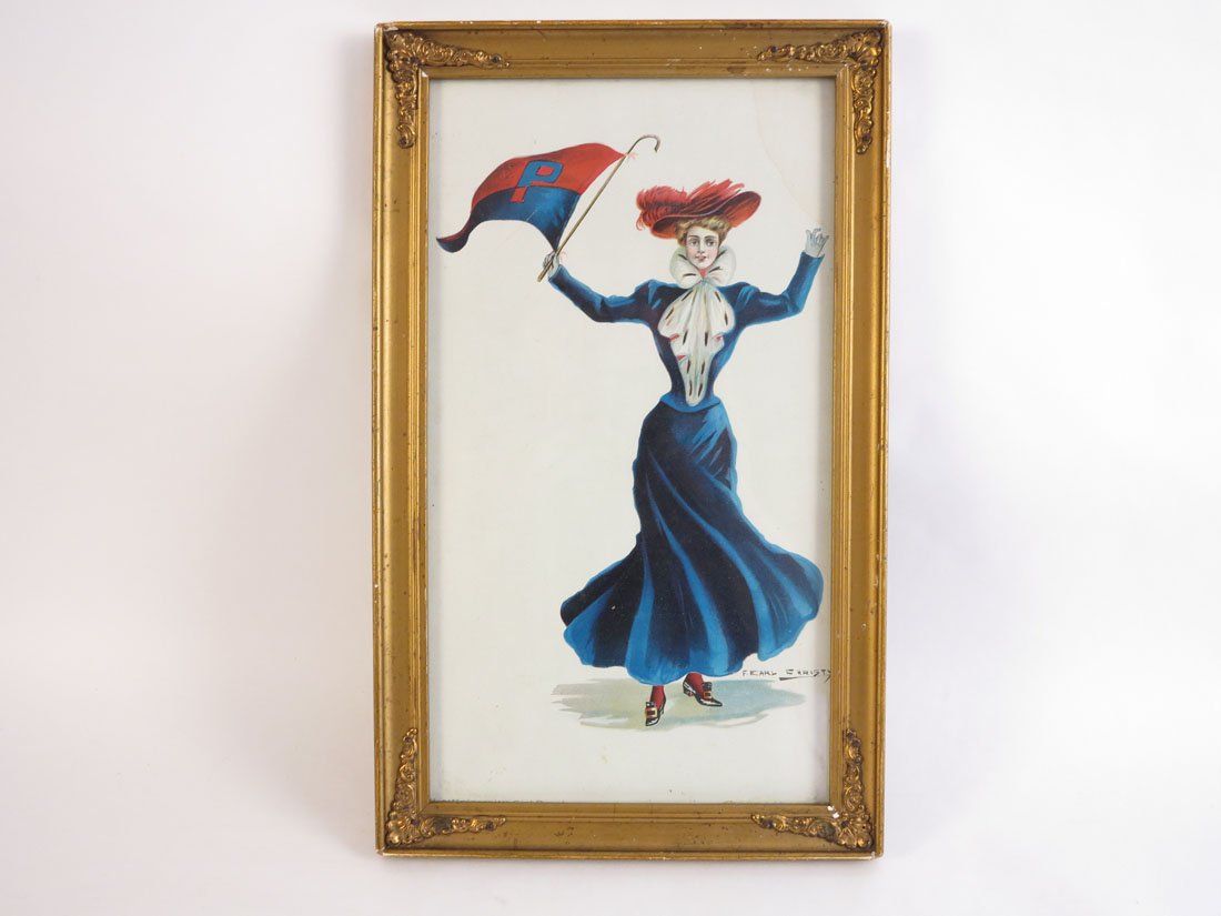 F. Earl Christy University of Pennsylvania Girl Print: F. Earl Christy University of Pennsylvania Pennant Girl Print . 9.5x15.5"