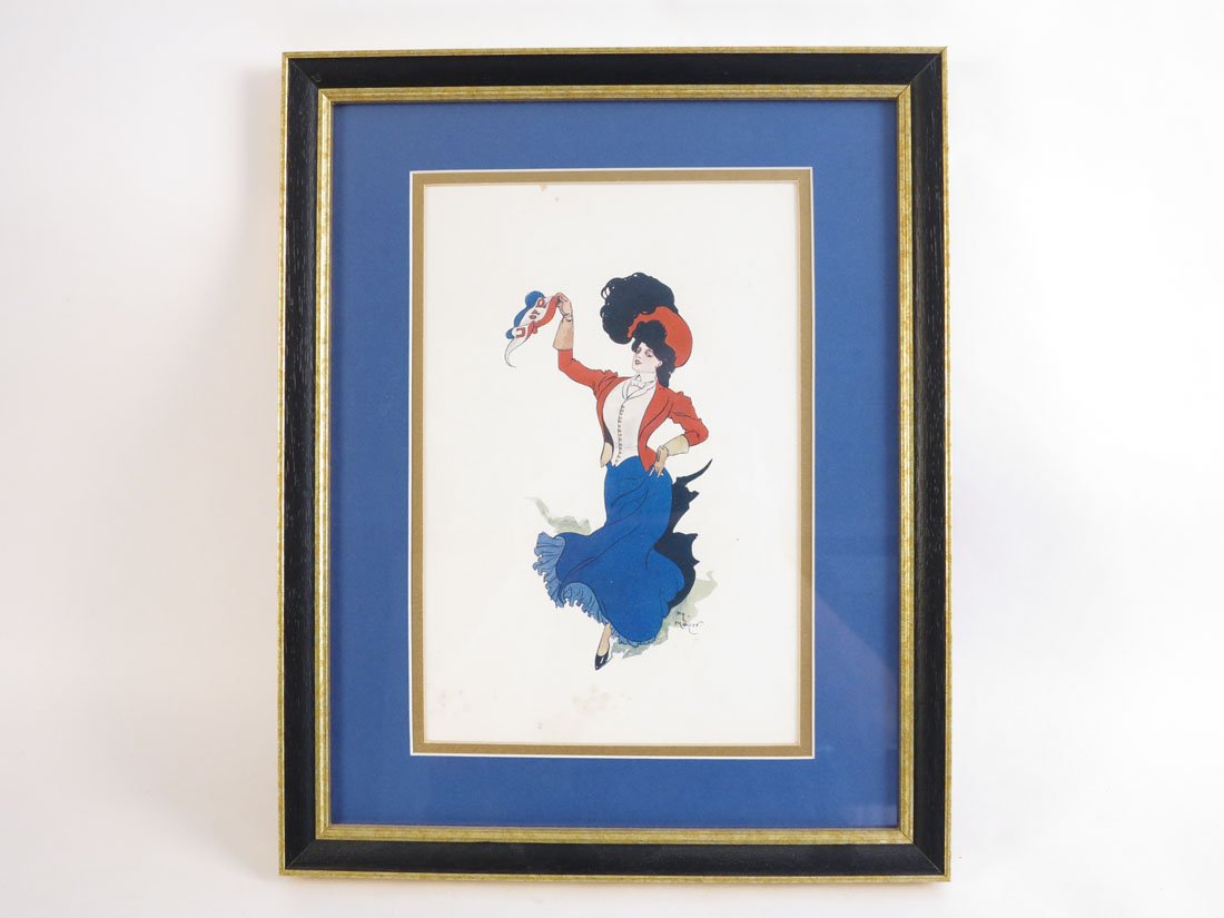 University of Pennsylvania Pennant Girl Print, Hy Mayer: University of Pennsylvania Pennant Girl Print by Hy Mayer. 12.5x15.5"