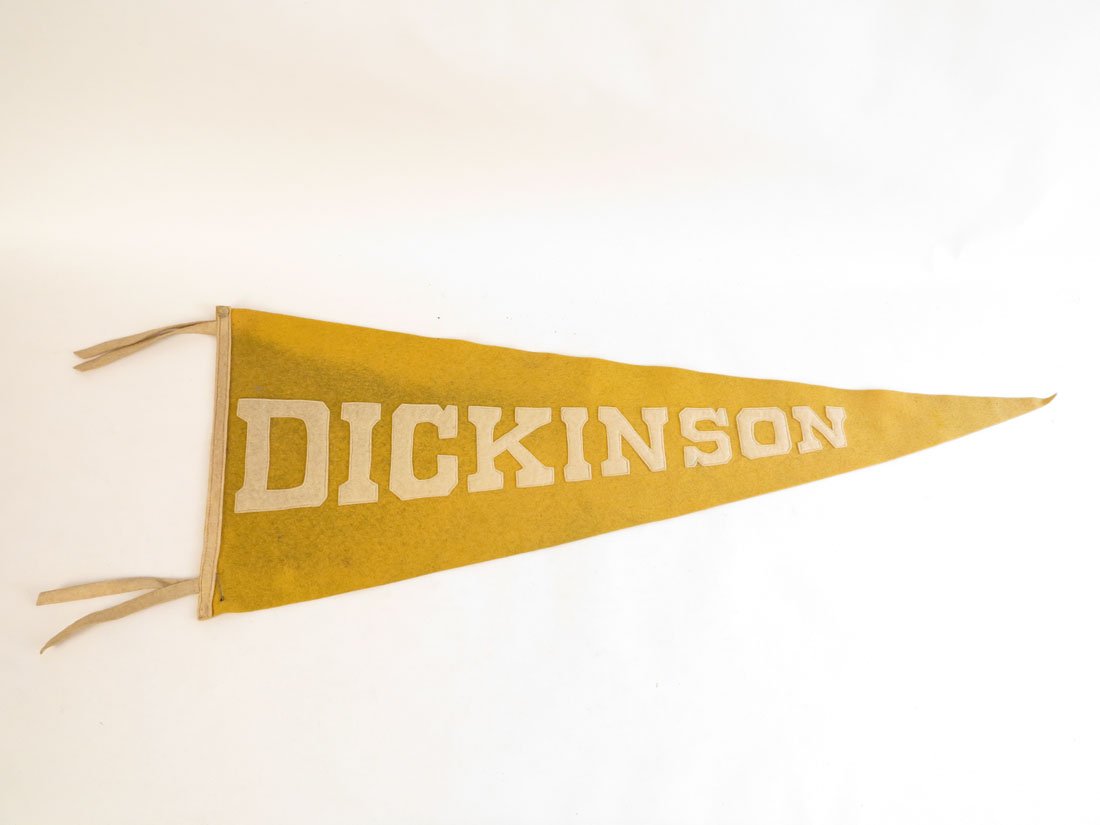 Dickinson College Felt Pennant, Sewn on Letters , 31": Dickinson College Felt Pennant. Sewn on Letters 31"
