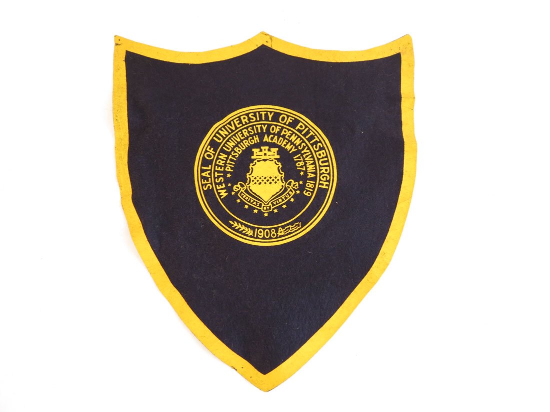 University of Pittsburgh Seal Felt Pennant, 1908: University of Pittsburgh Seal Felt Pennant. 1908.