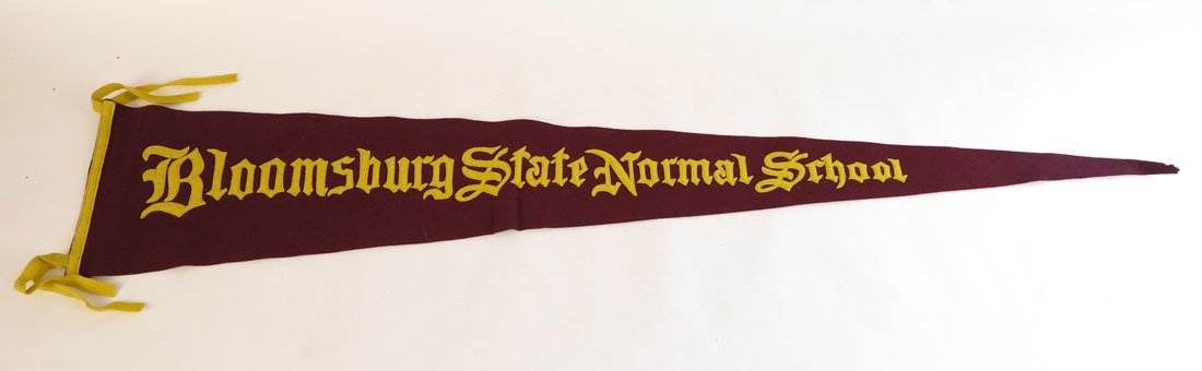 Bloomsburg State Normal School Felt Pennant, 46": Bloomsburg State Normal School Pennsylvania Felt Pennant. Sewn on Letters. 46"