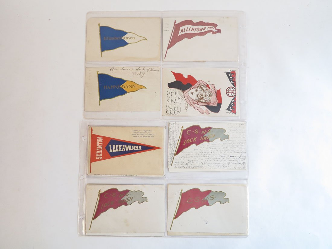 (13) College & High School Postcards: Lot of 13 College & High School Postcards. Including: Slippery Rock State Teacher's College New Gymnasium, Pennant Post Cards: Elizabethtown, Allentown Prep, C.S.N.S Lock Haven.