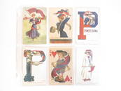 (12) University of Pennsylvania Pennant Girl Postcards