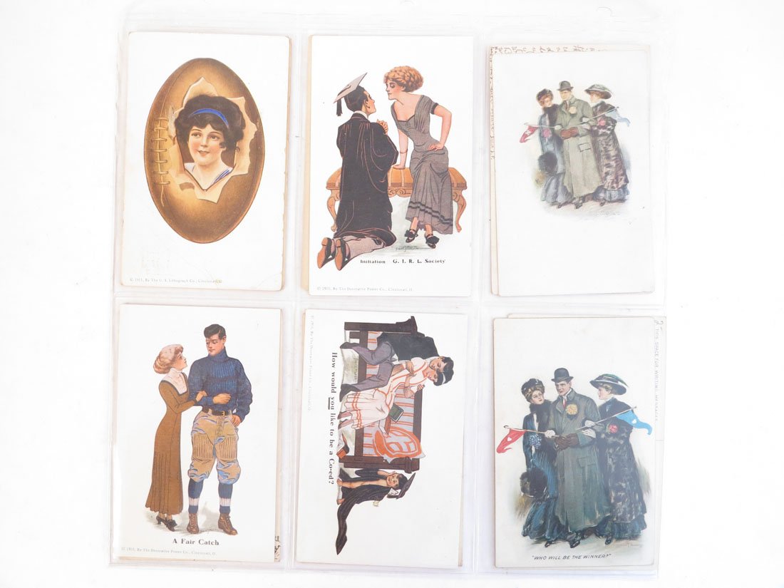 (12) College Postcards, Some F. Earl Christy: Lot of 12 Postcards. Some College. By F. Earl Christy, The Decorative Poster Co, US Lithograph Co. and others.