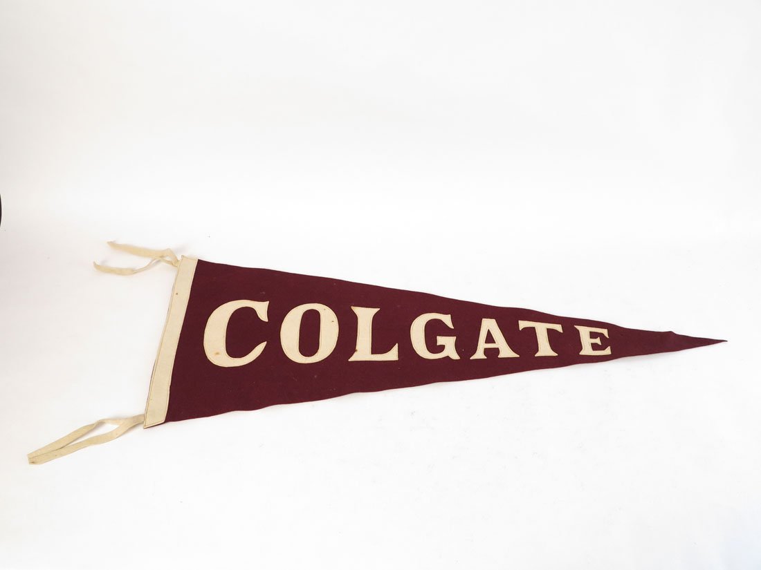 Colgate University Pennant, Sewn on Letters, 30": Colgate Pennant. Sewn on Letters. 30"