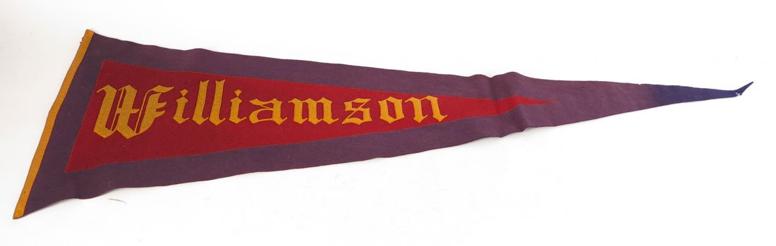 Williamson Pennant with Sewn on Letters, 45": Williamson Pennant with Sewn on Letters. 45"