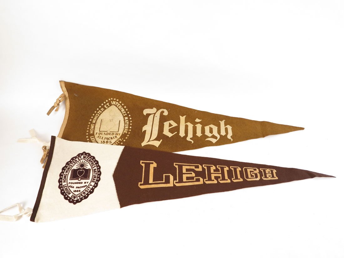 Pair of Lehigh University Pennants: Pair of Lehigh Pennants. 34-35"