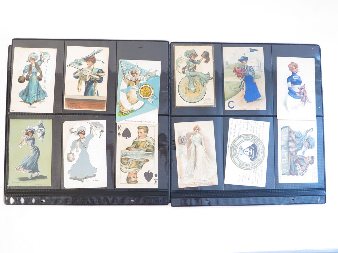 (43) Columbia Postcards, Tobacco Silks & Leathers: Collection of 43 Columbia University Postcards, Felt Pennant Postcards, Tobacco Silks & Tobacco Leathers.