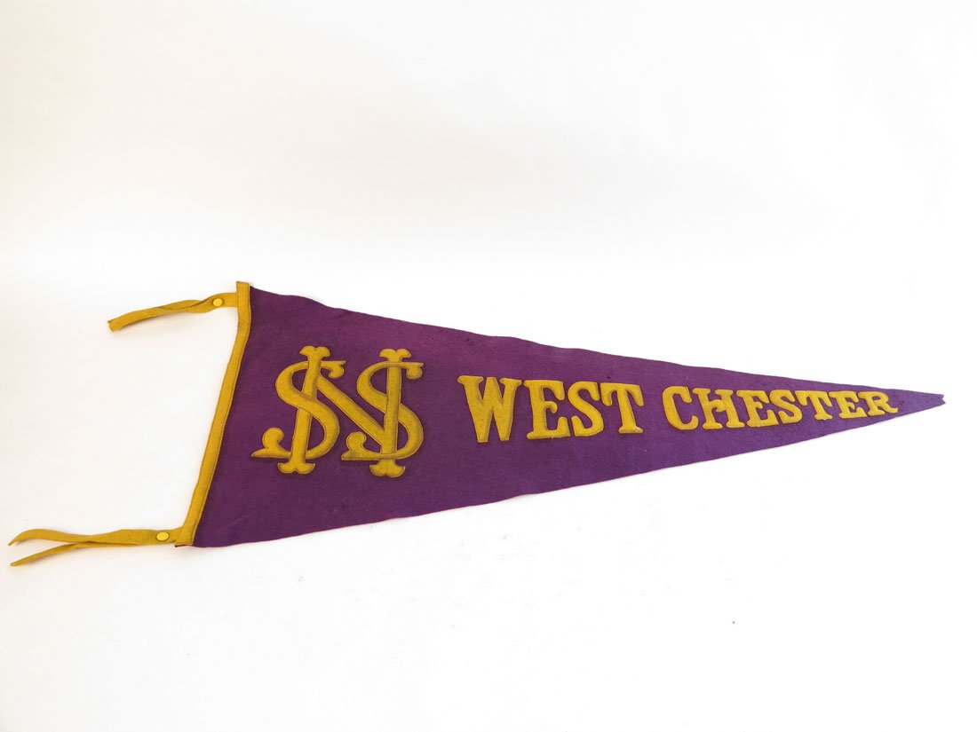 West Chester State Normal School Pennant, 31": West Chester State Normal School Pennant. Sewn on Letters. 31"