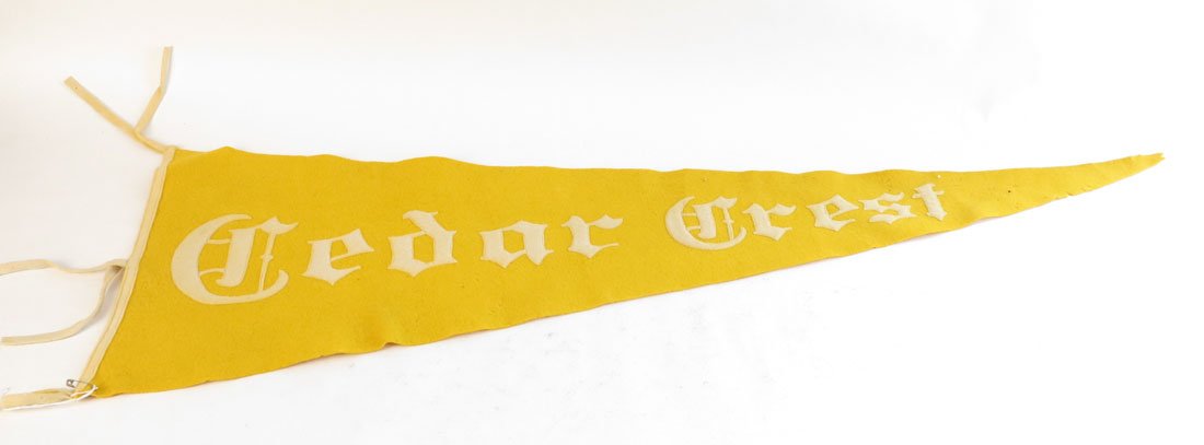 Cedar Crest College Pennant Sewn on Letters, 45": Cedar Crest Pennant. Sewn on Letters. 45"