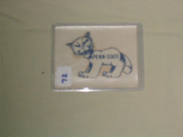 Penn State 1952 Decal Transfer: Scarce