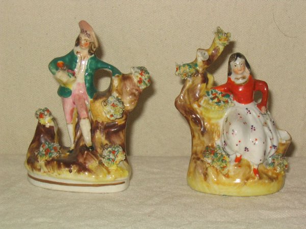 Pair of 19th C Staffordshire Figures