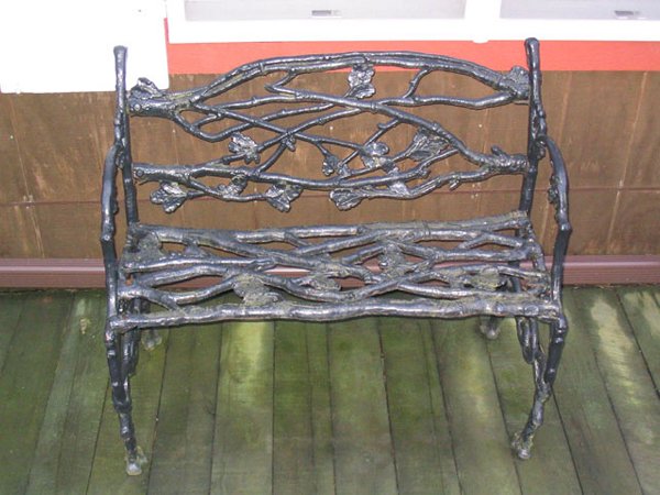 19th C Short Branch Cast Garden Settee