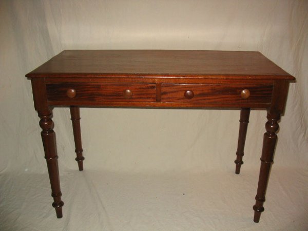 Sheraton Mahogany Two Drawer Side Table