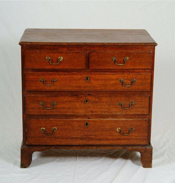 Oak Country Chippendale Chest