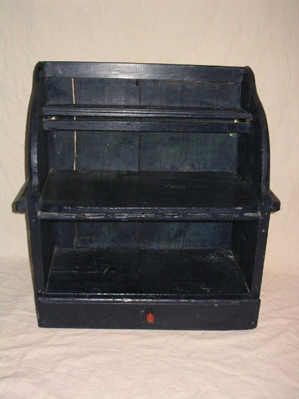 Primitive Hanging One Drawer Shelf in Black