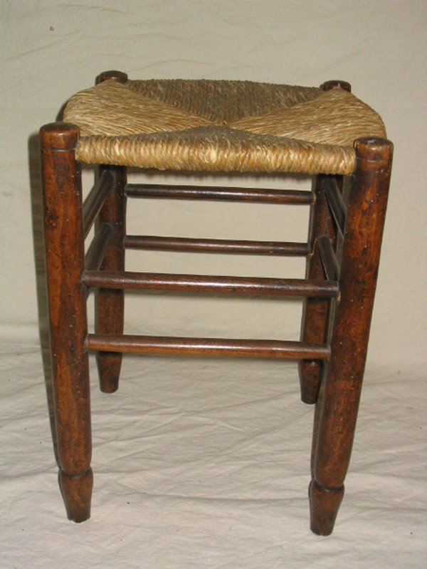 Primitive Peg Foot Rush Seated Stools