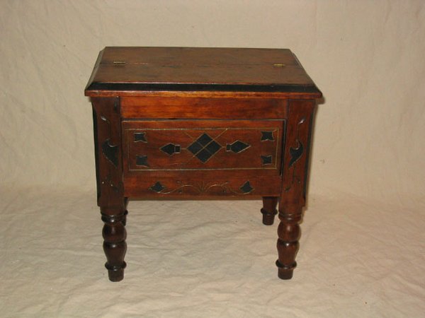 Walnut Victorian Shoe Shine Box