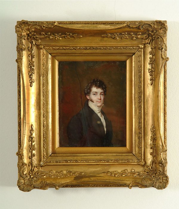 Mayaud 1825 Oil on Ivory of Gentlemen