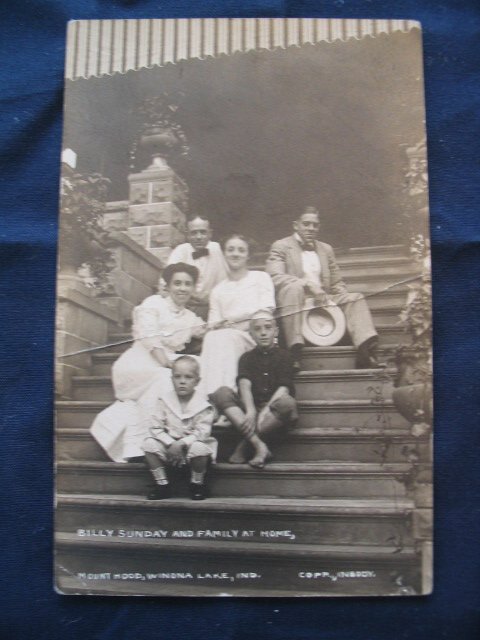 Billy Sunday Post Card of Baseball Player/Preache