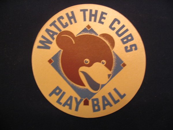 Chicago Cubs 1938 Home Baseball Schedule Decal