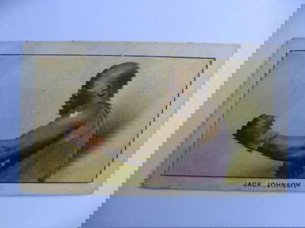 Jack Johnson Philadelphia Caramel Boxing Card c.: "27 Scrappers" Nice Looking Card Scarce