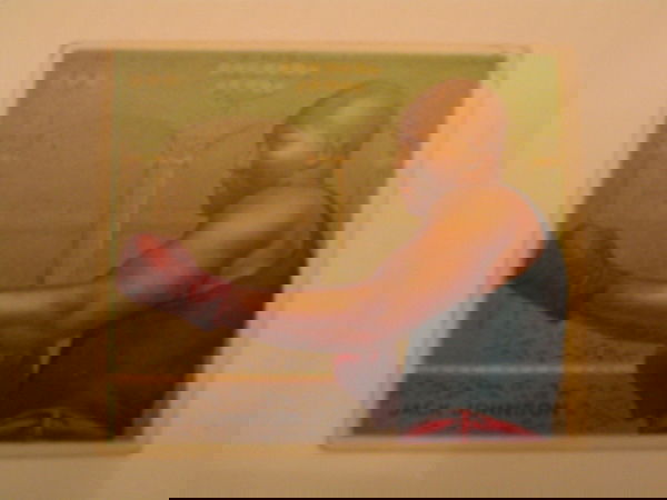 Jack Johnson T218 Boxer Tobacco Card c. 1910: Hassan Cigarettes. Side Pose with Fabulous Colors and Brilliant White Borders