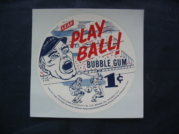 Play Ball 1 Cent Leaf Decal Play Ball 1 Cent Leaf: Play Ball 1 Cent Leaf Decal Play Ball 1 Cent Leaf Decal for Vintage Baseball Bubble Gum Machine
