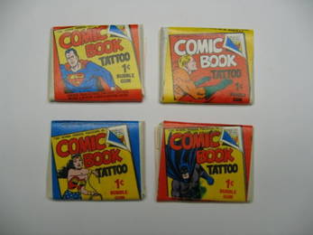 1131: Comic Book Tattoo 1-Cent Bubble Gum Super Hero's