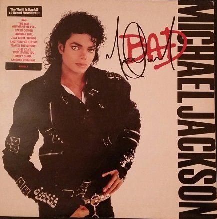 MICHAEL JACKSON SIGNED BAD LP. (1 of 1)