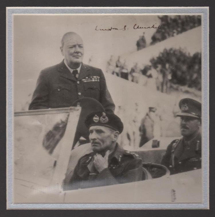 WINSTON CHURCHILL SIGNED PHOTO. (1 of 1)