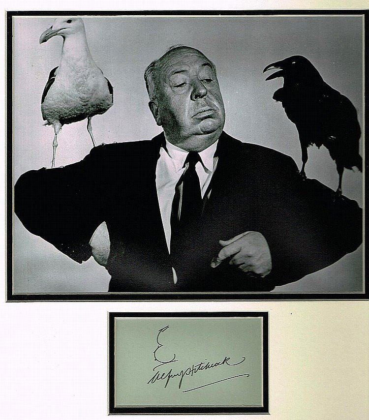 ALFRED HITCHCOCK SIGNED PAPER. (1 of 1)