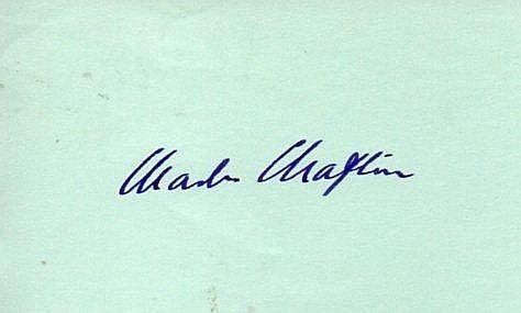 CHARLIE CHAPLIN SIGNED PAPER. (1 of 1)