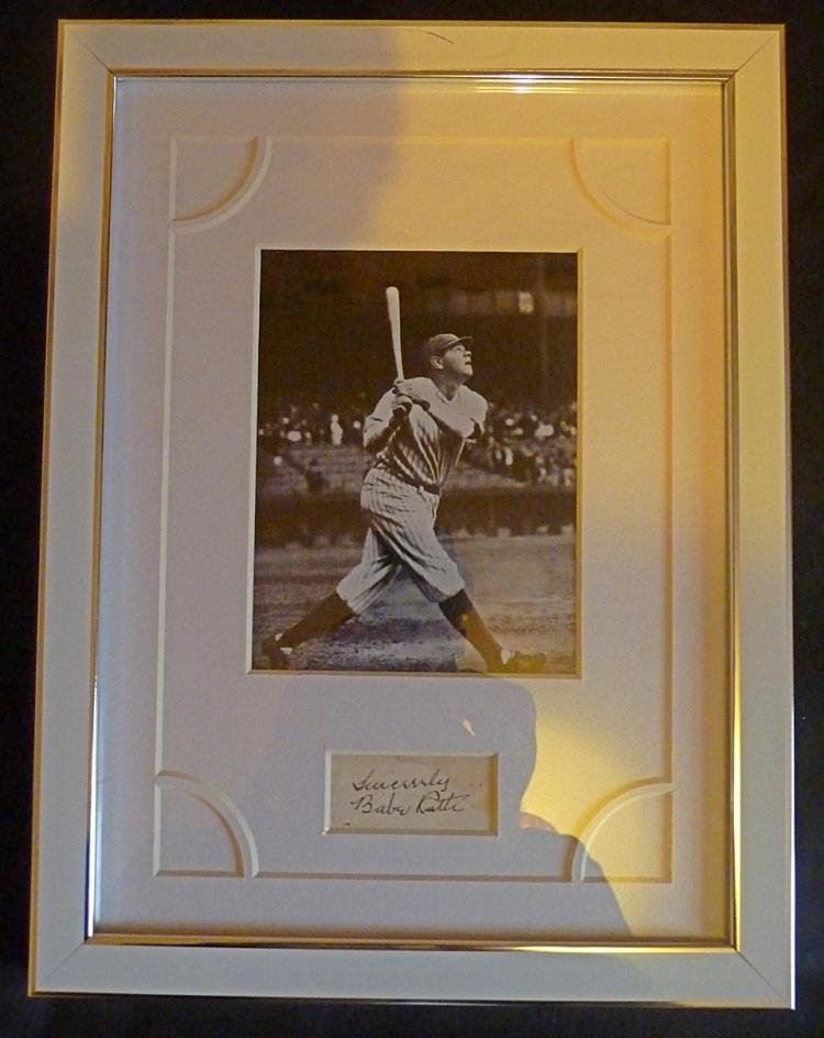 BABE RUTH SIGNED PAPER. (1 of 3)