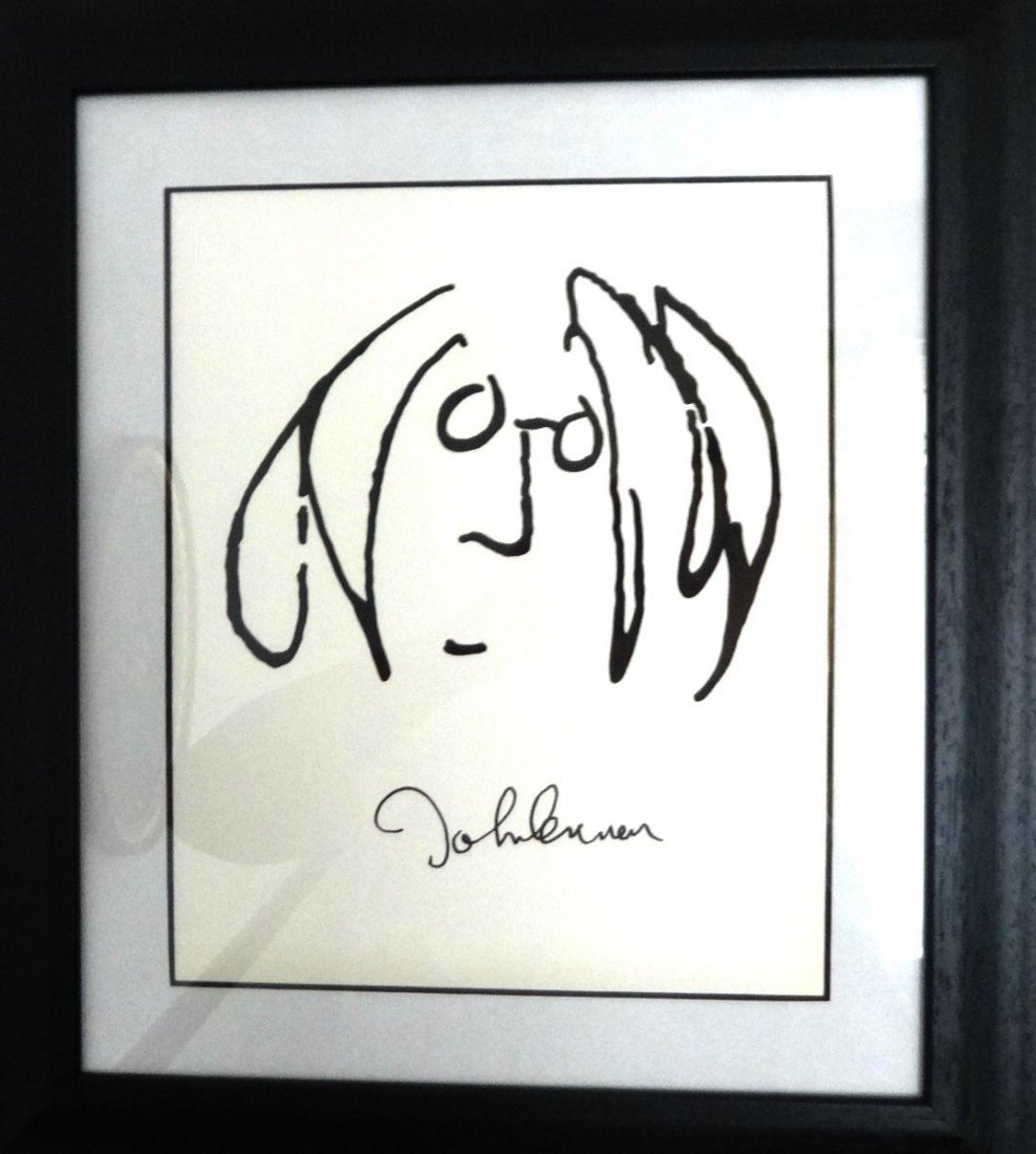 JOHN LENNON SIGNED SELF PORTRAIT. (1 of 1)