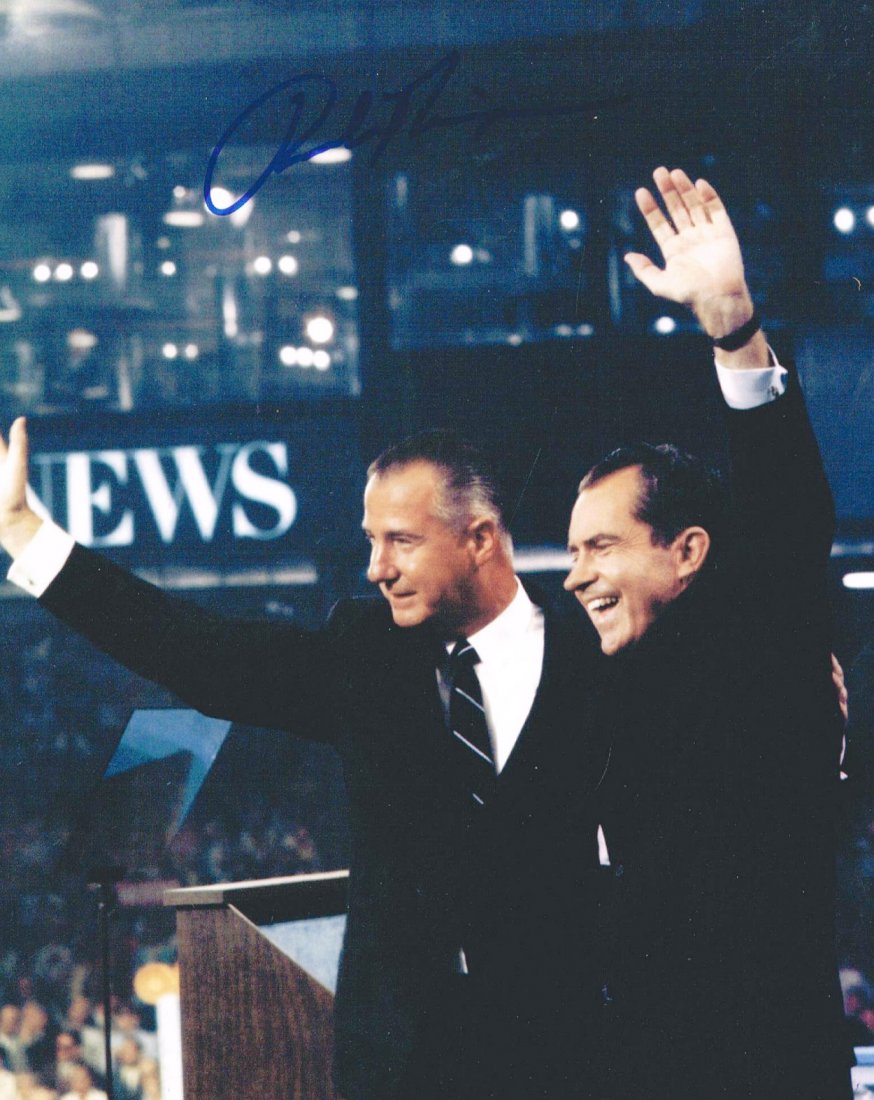 RICHARD NIXON SIGNED PHOTO.: A 10x8 inch signed photo of Richard Nixon. Richard Nixon was the 37th President of the United States, serving from 1969 to 1974 when he became the only U.S. president to resign the office. Nixon had p