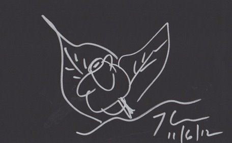 JEFF KOONS DRAWING OF A FLOWER. (1 of 1)