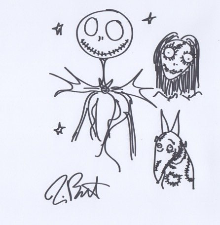 Tim Burton Drawing from A Nightmare before Christmas. (1 of 1)