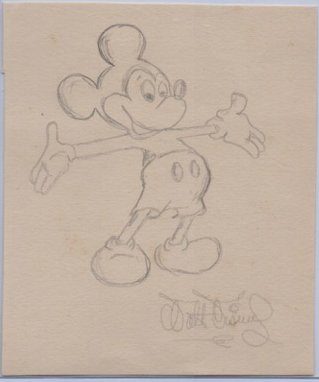 WALT DISNEY DRAWING. (1 of 1)