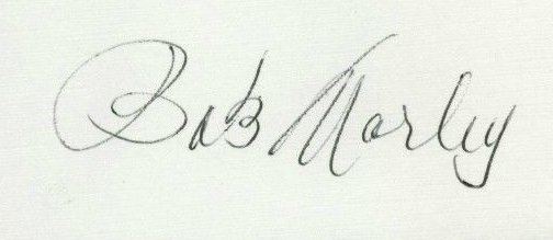 BOB MARLEY.: A Bob Marley cutting, supplied with PSA/DNA coa.