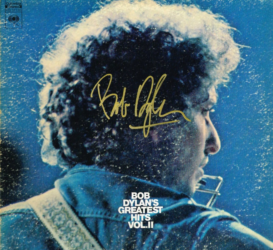 BOB DYLAN SIGNED GREATEST HITS LP. (1 of 2)