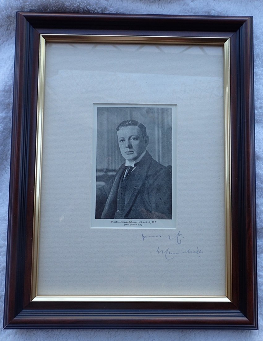 Winston Churchill signed. (1 of 2)