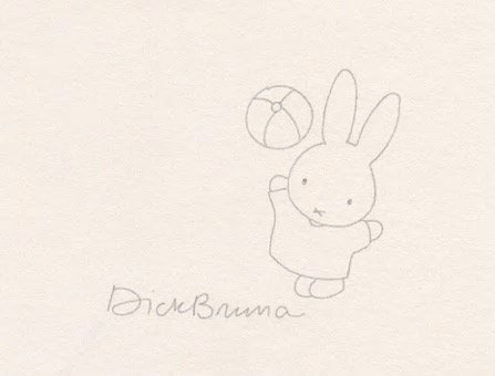 Dick Bruna hand drawing of Miffy. (1 of 1)